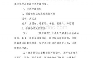 化学危险品经营应急预案（危险化学品应急预案演练方案）